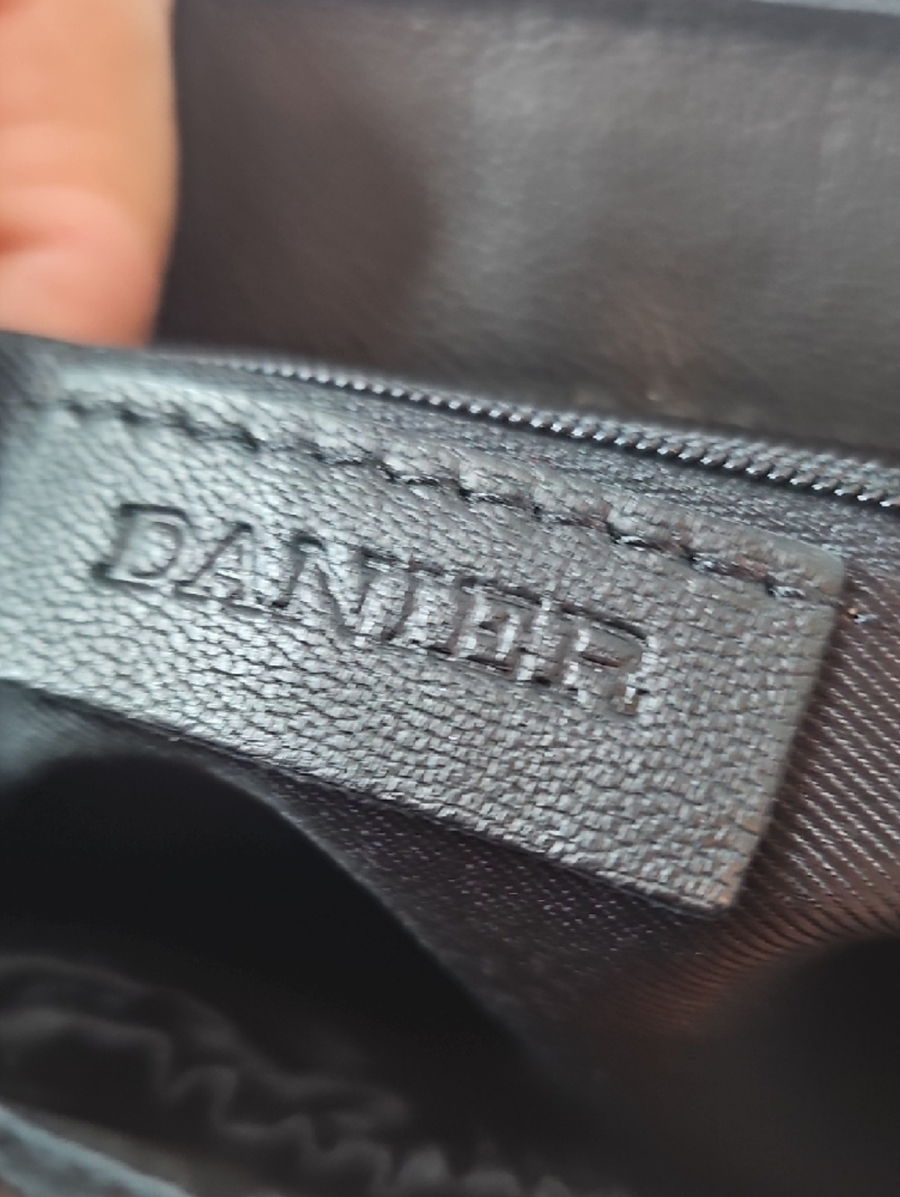Danier Black Clutch with Silver Stud Triangles - Picture 6 of 10